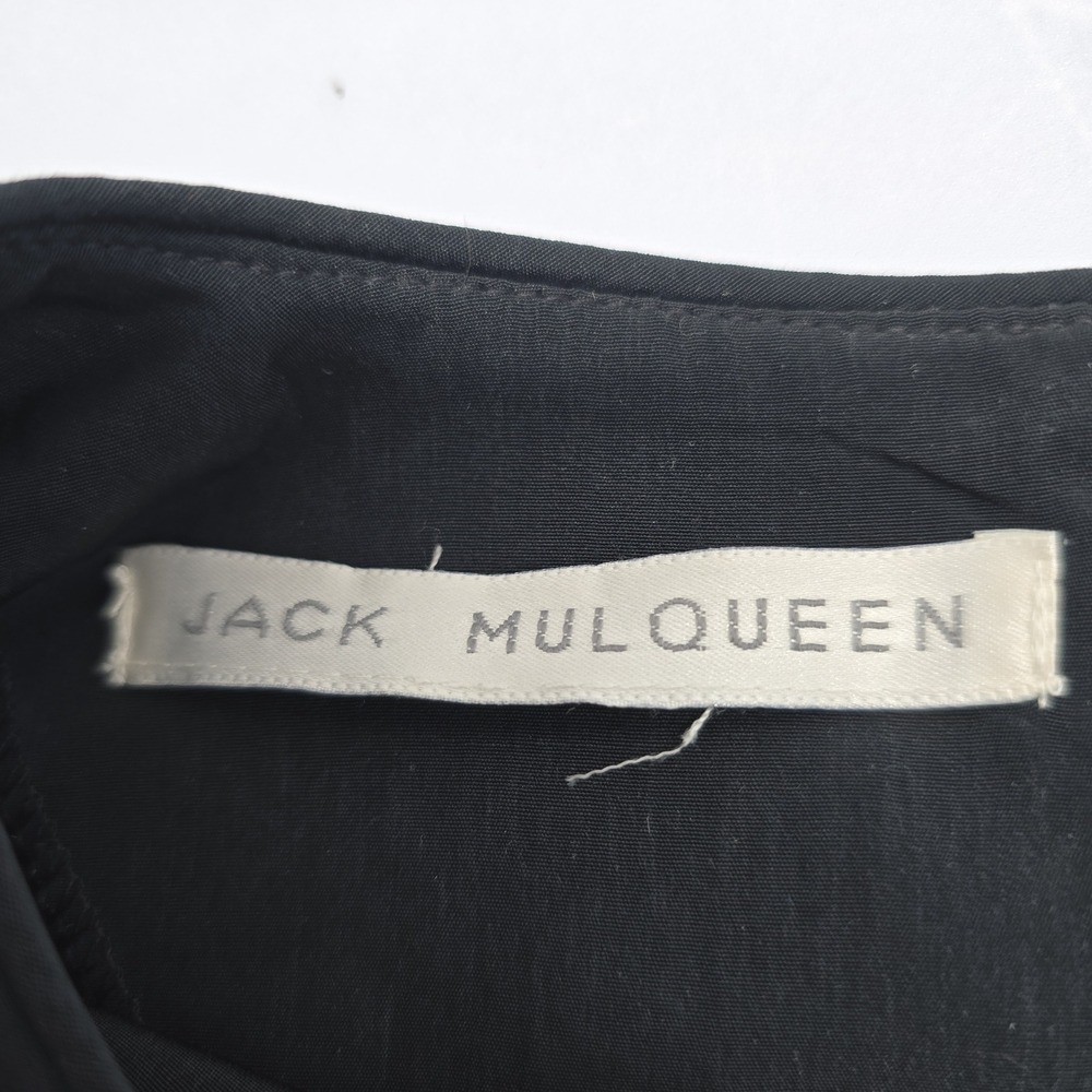 Jack Mulqueen Womens Black Short Sleeve Blouse Crew Neck Keyhole Back Top - Picture 2 of 5